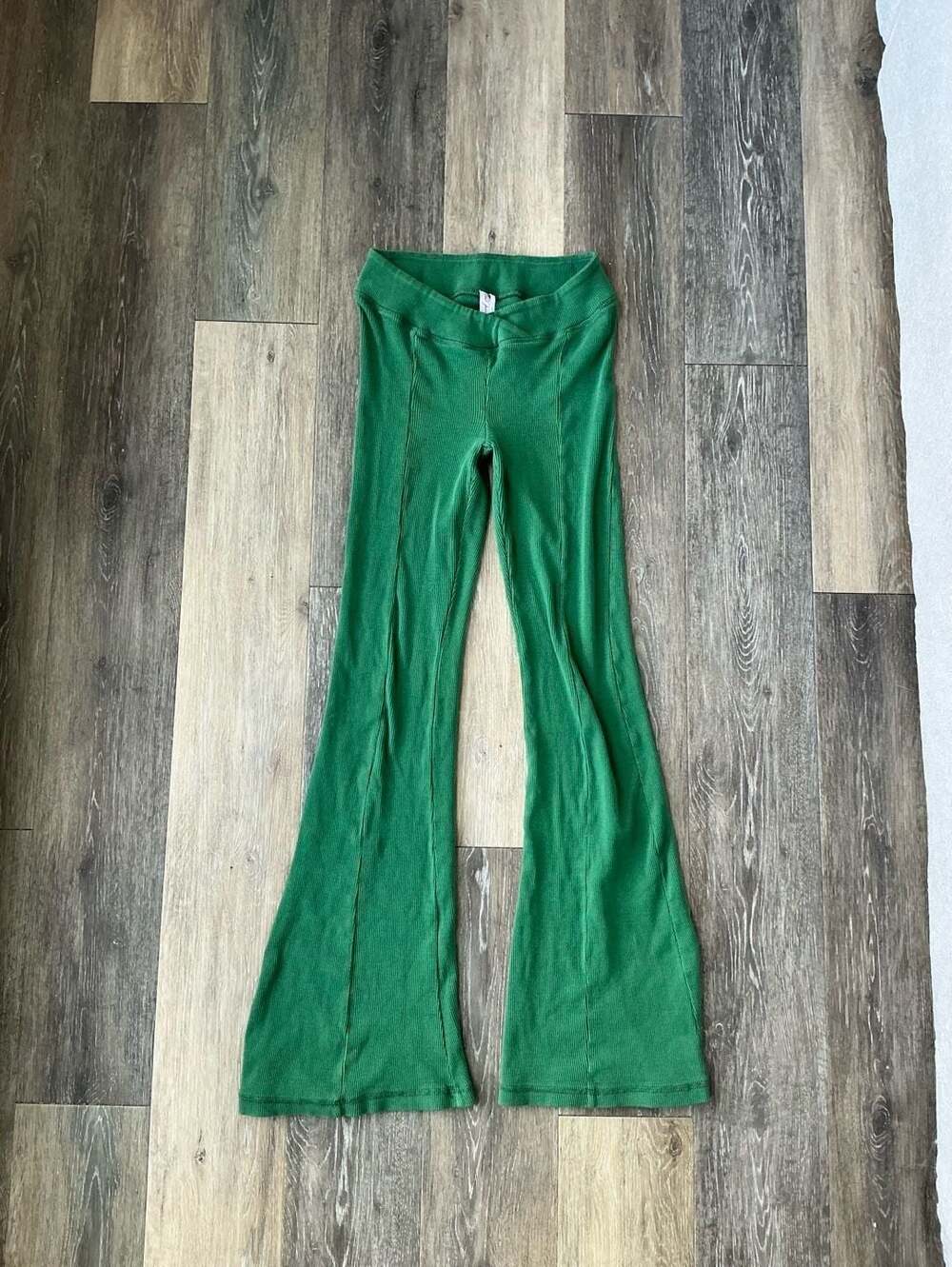 Y2K Out From Under Urban Outfitters Aria Seamed Flare Pants Green Size S